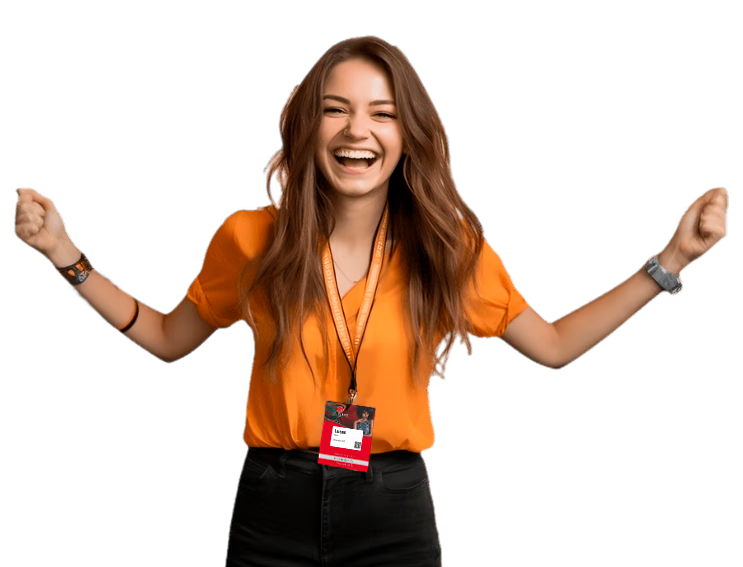 Jovem mulher organizadora de eventos